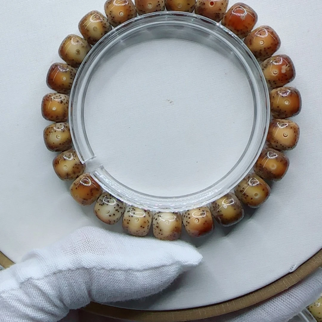 星月菩提手串火烧云月留白10.5×9.5同枝果a8