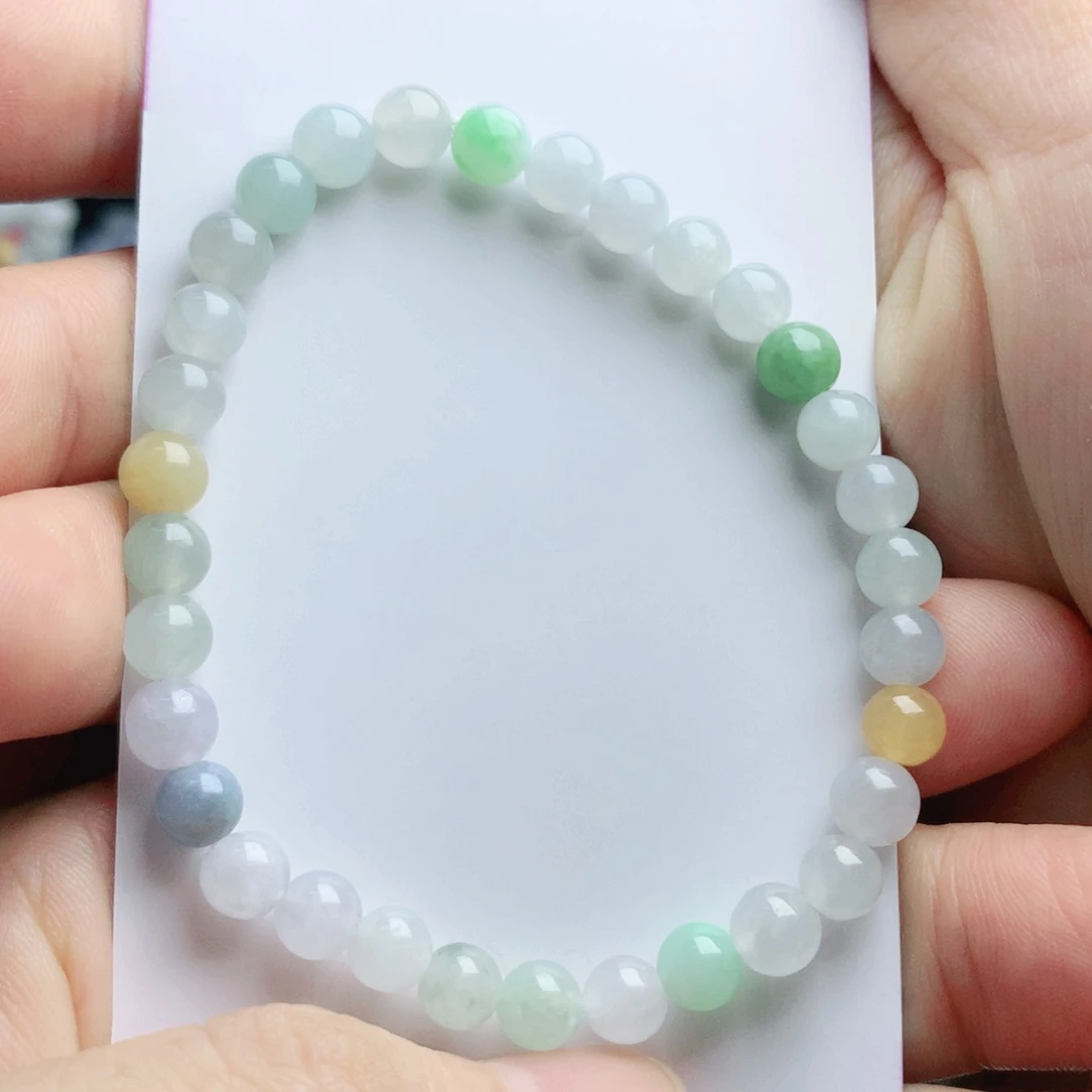 未镶嵌手链翡翠珠串