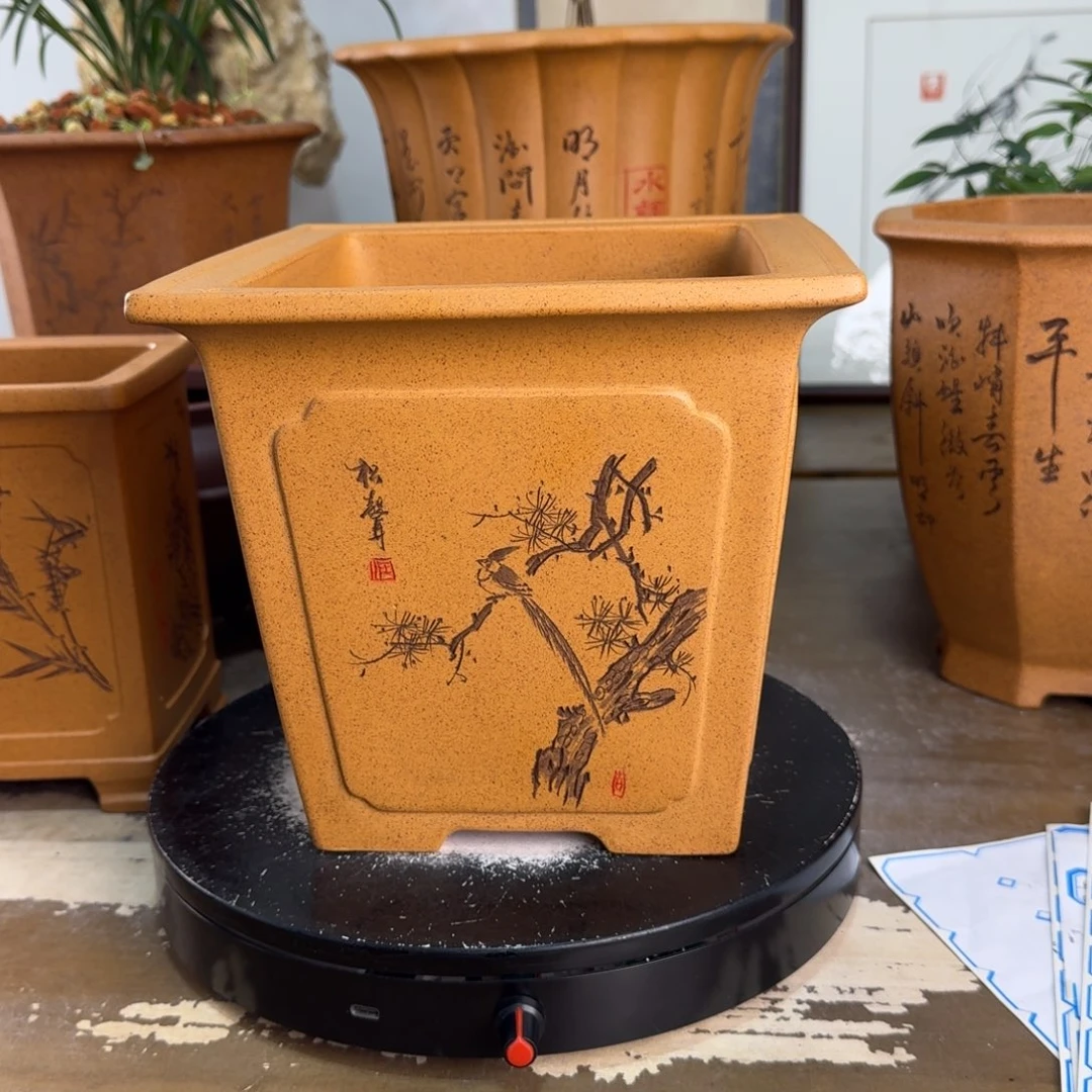 归***者花盆紫砂紫砂花盆