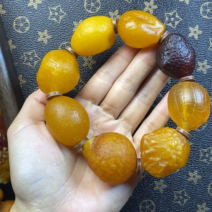 未镶嵌定制琥珀琥珀蜜蜡手串