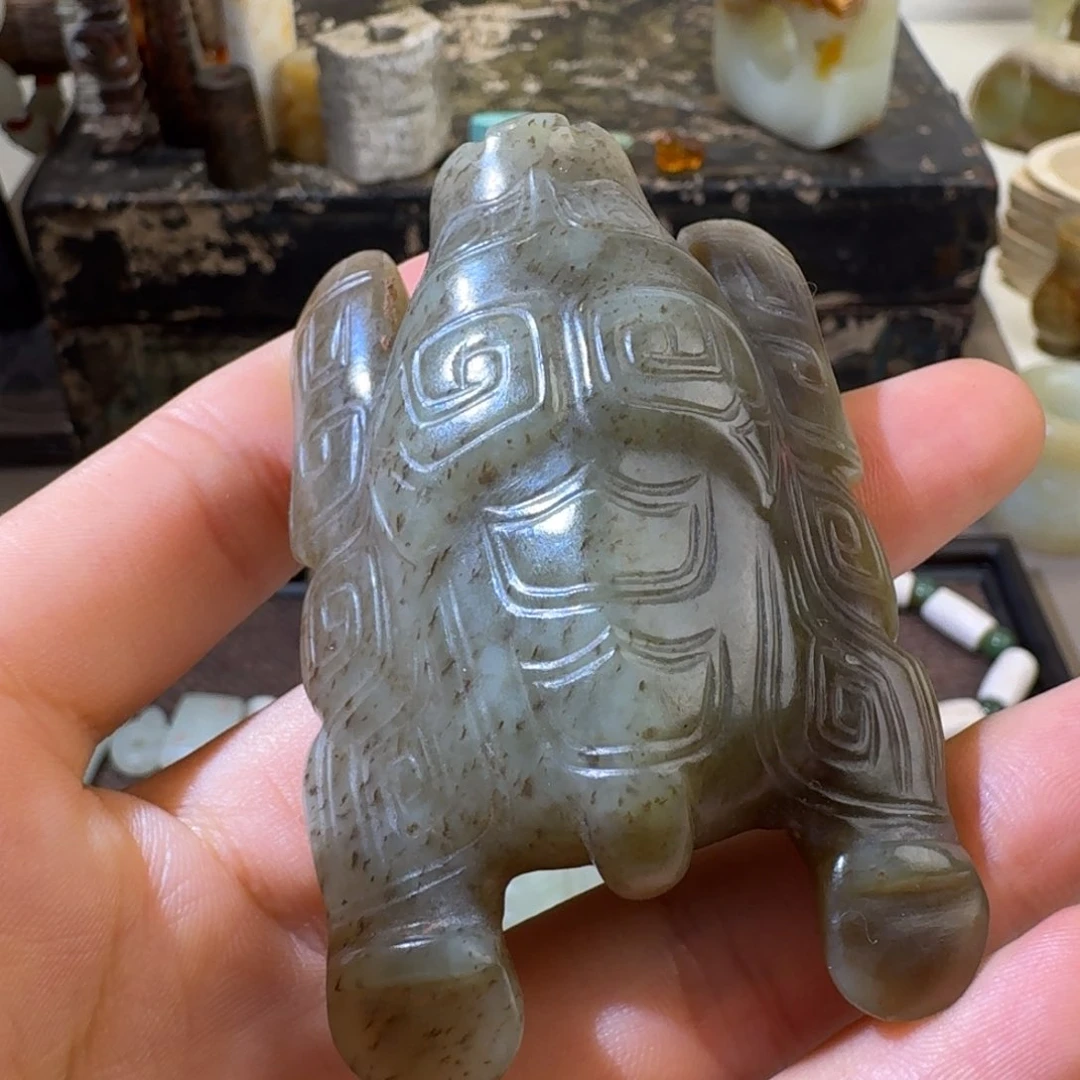 和田玉未镶嵌挂件R****4