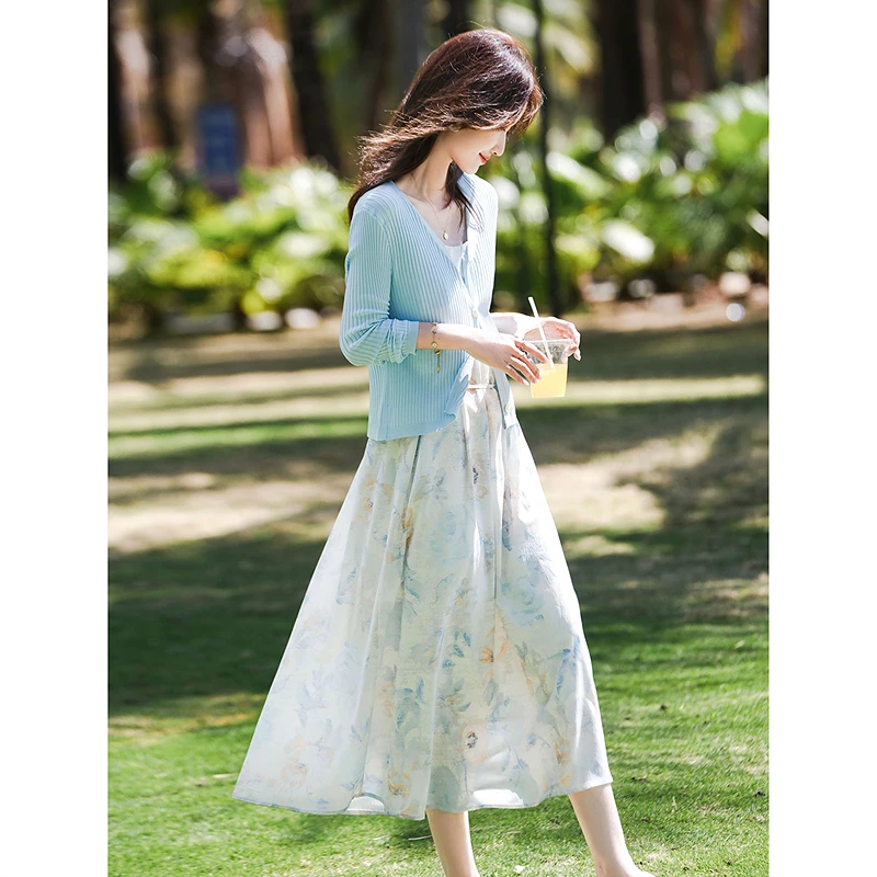 时尚气质套装修身显瘦女2025新款爆款洋气温婉大方衣服SXTZZ25031