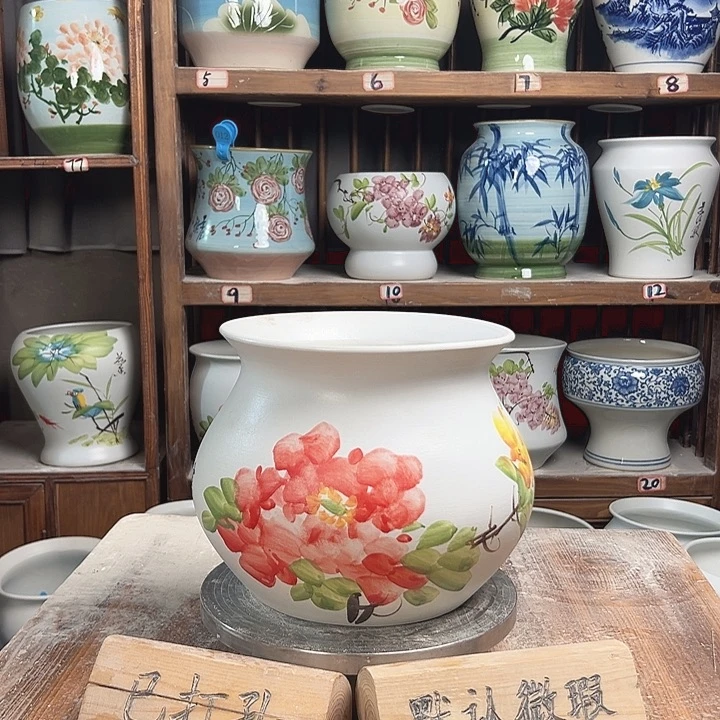 陶瓷钱袋子牡丹新款新款陶瓷陶瓷