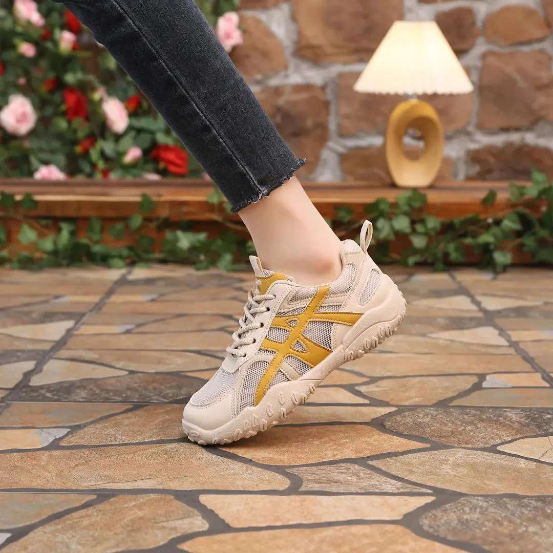 2025夏季新款透气复古风真皮厚底百搭软底运动鞋阿甘鞋女鞋H157