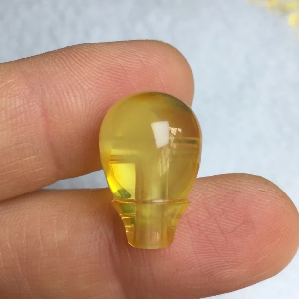 琥珀蜜蜡三通对孔约13.1mm原石手作天然原矿保真无烤色无优化