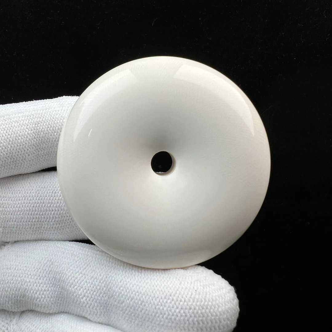 E1071天然猛犸牙 平安扣 扣子53.3x15.7mm48.3克支持鉴定 假一罚
