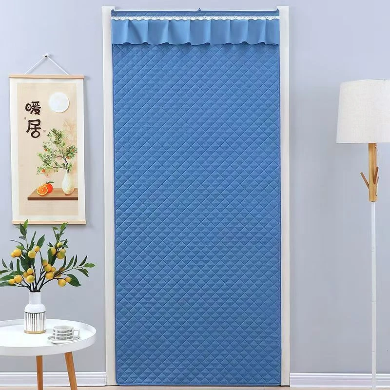 免打孔双面夹棉家用防风棉门帘冬季厨房卫生间隔断加厚保暖帘子