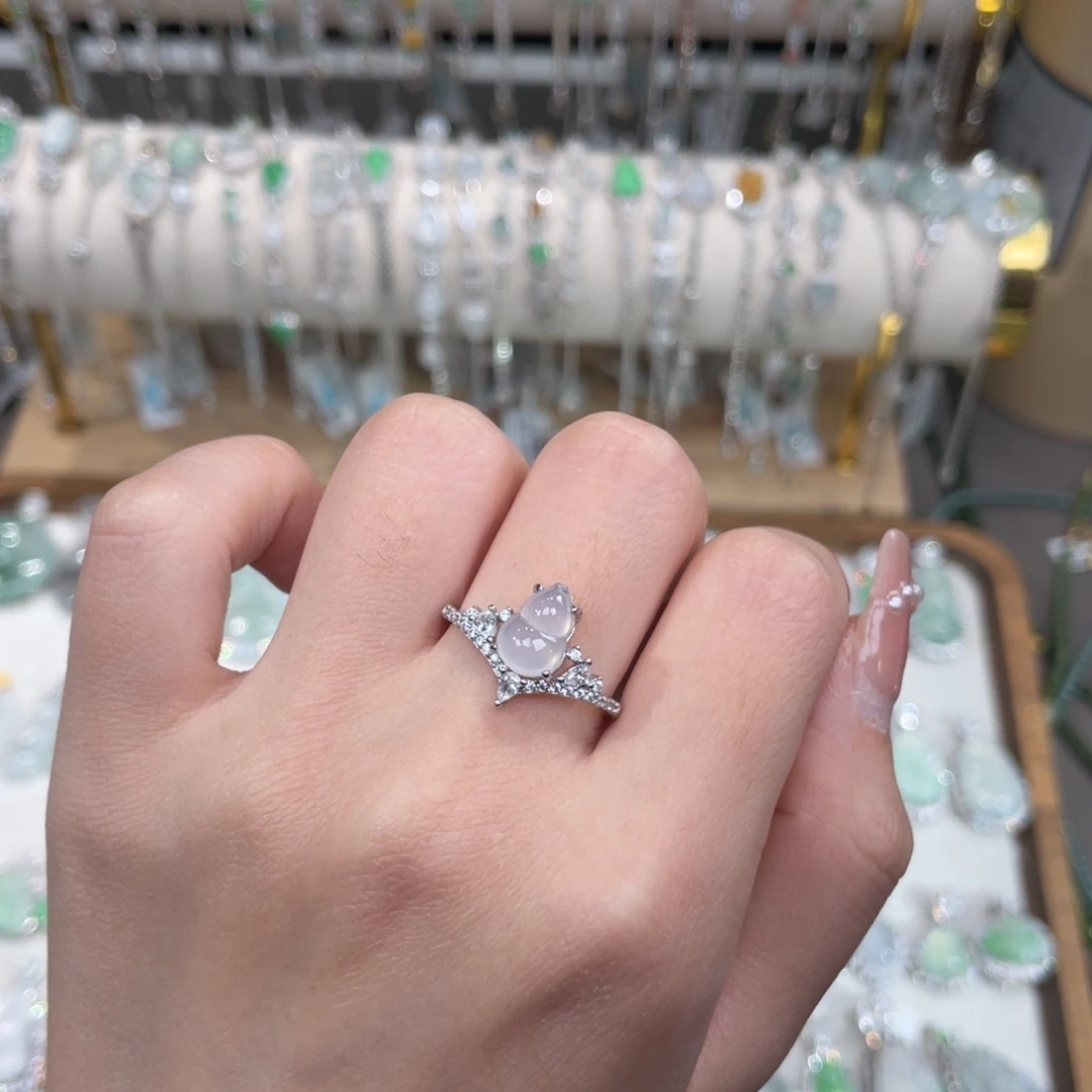 翡翠银S925镶嵌戒指