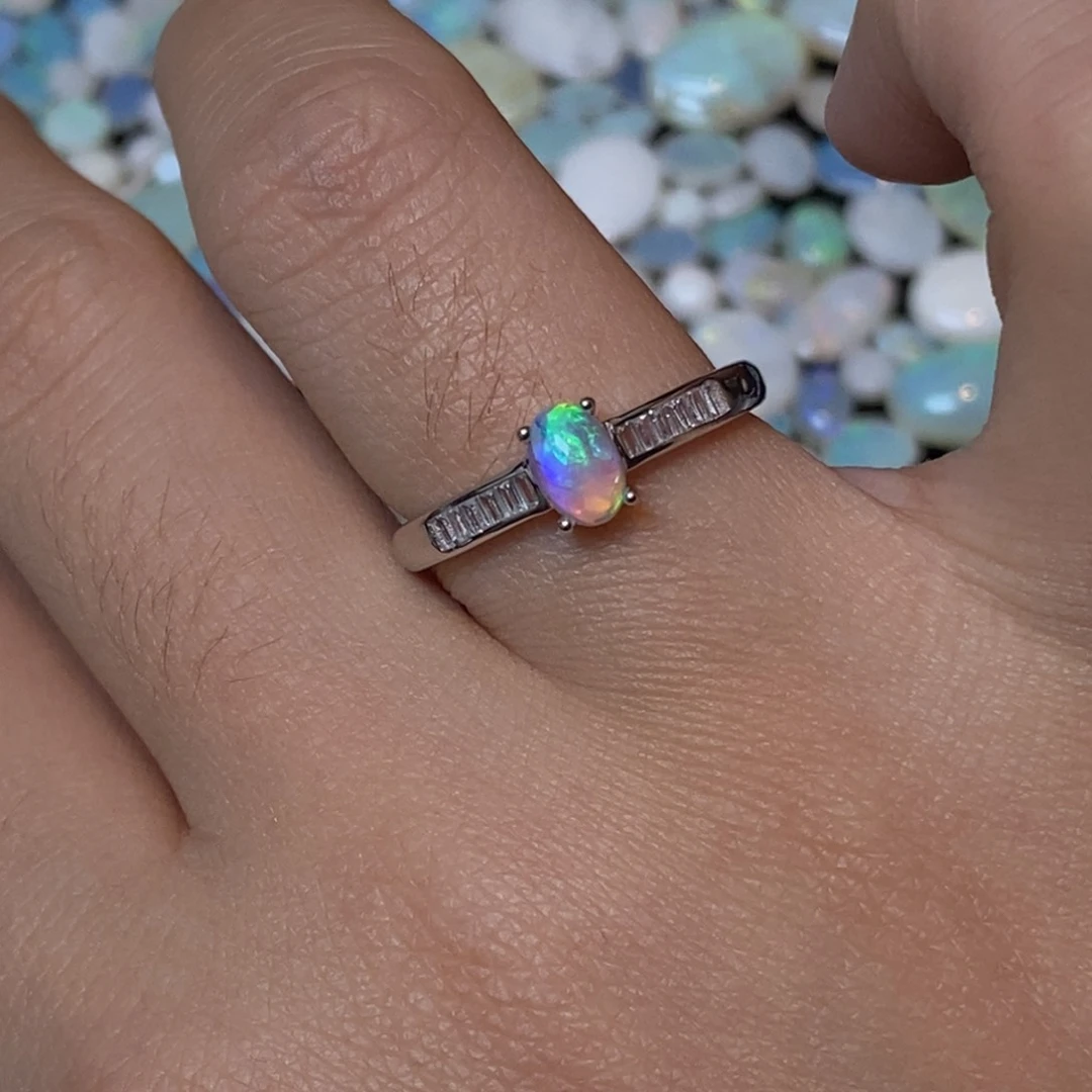 欧泊珠宝奇石未镶嵌E****r戒指