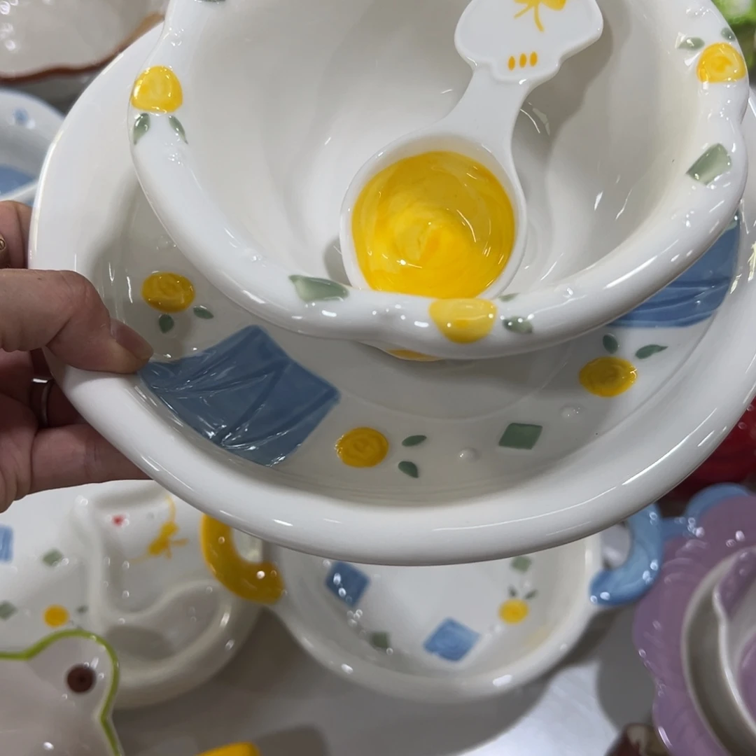 摆件高温陶瓷釉下彩正品……