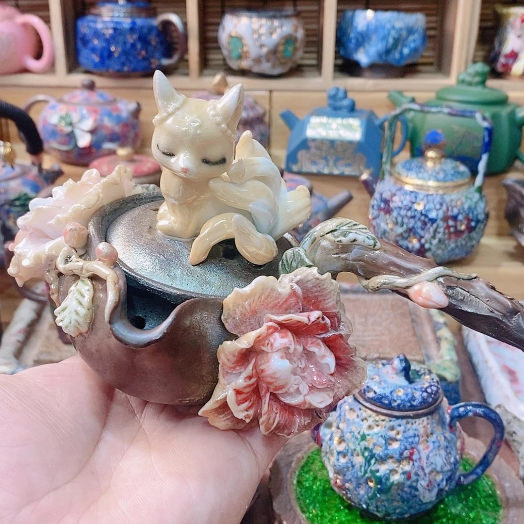 蓓***攸粗陶志野柴烧茶具
