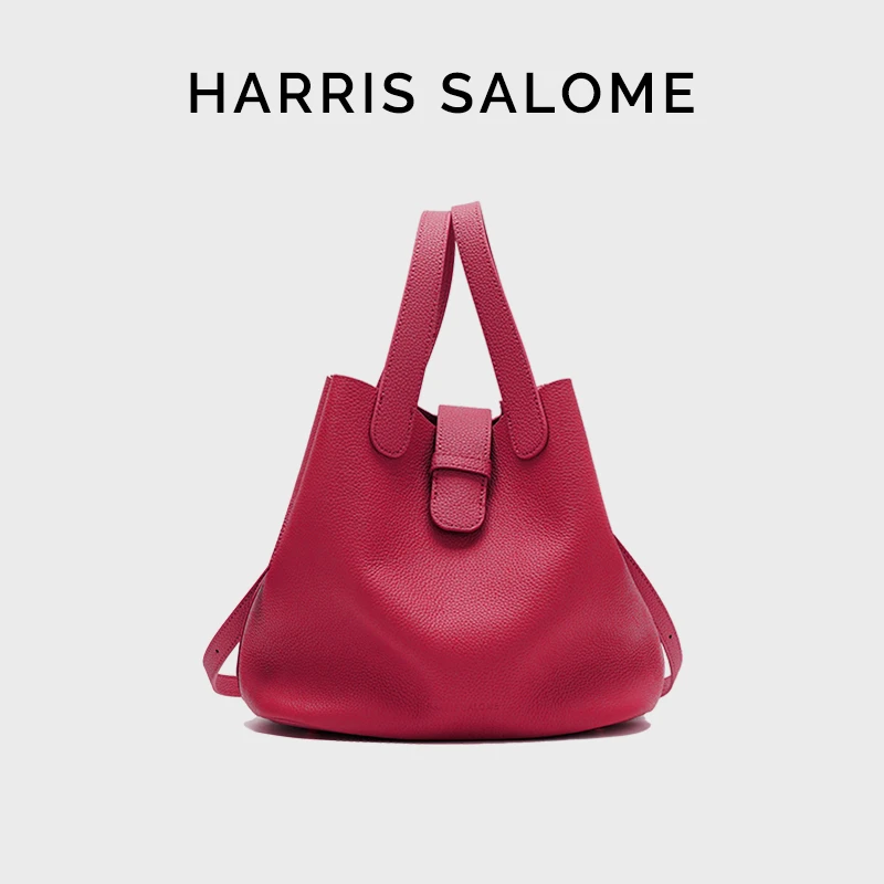 Harris Salome松下果实菜篮子头层牛皮单肩斜挎包