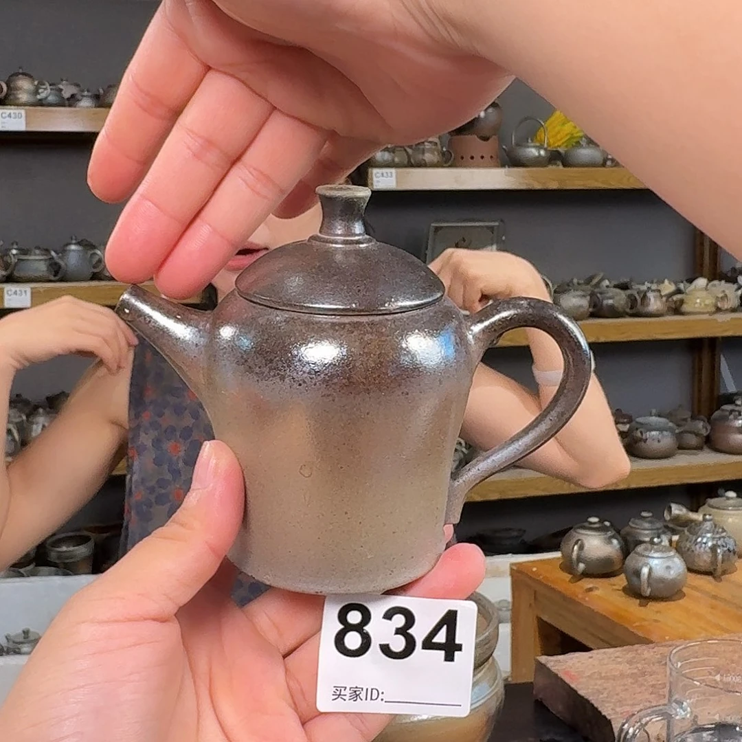 坭兴陶纯柴烧原矿泥料纯手工壶