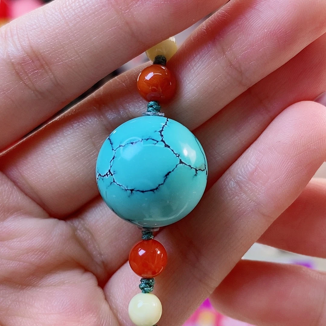 绿松石未镶嵌珠宝奇石19mm+