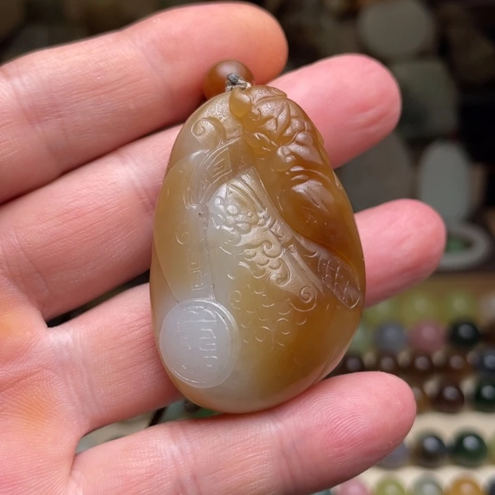 和田玉未镶嵌吊坠(不含链)
