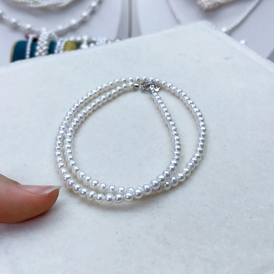 颈饰银S925镶嵌淡水珍珠