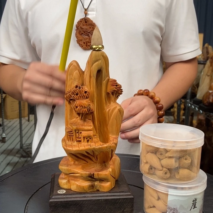 柏木（崖柏）山水倒流香送两盒香