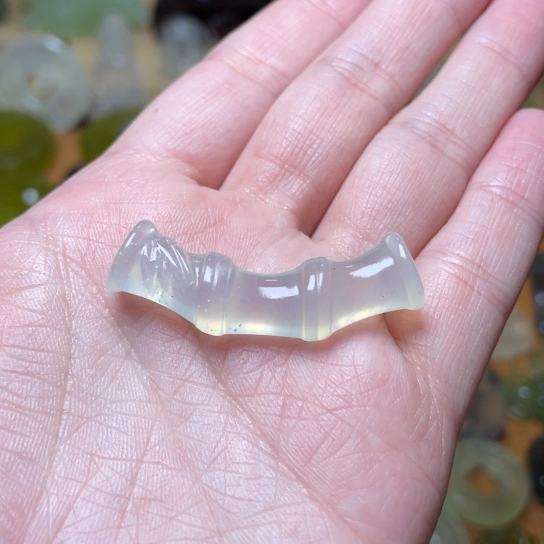 蛇纹石玉手链未镶嵌百***?