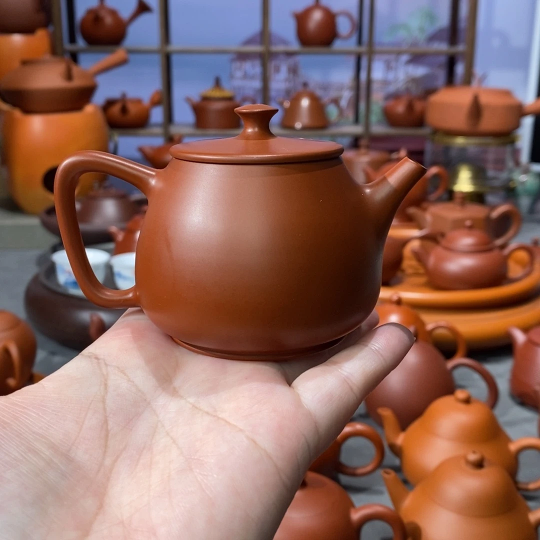 茶壶紫砂章旭文朱泥高瓢140c