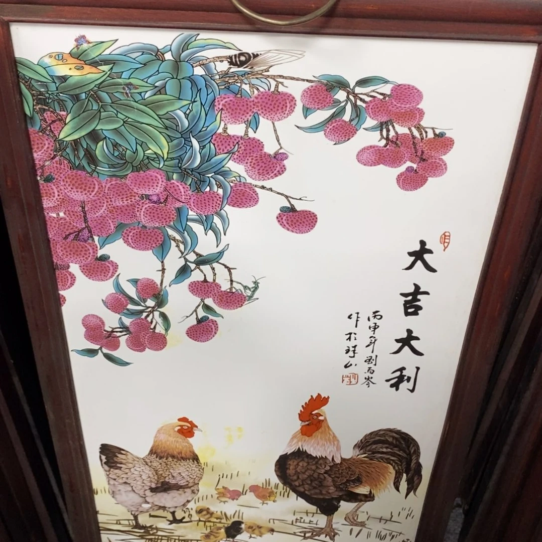 瓷片86*46厘米景德镇瓷板画柴窑烧制