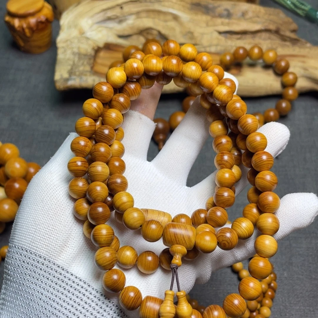 ****柏木（崖柏）1.0黄茶太行崖柏108颗