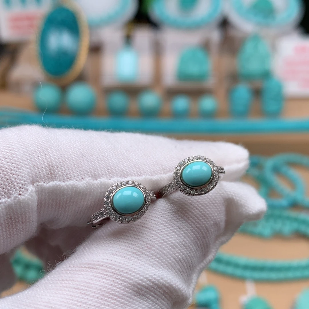 绿松石银S925镶嵌珠宝奇石