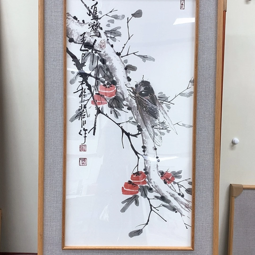 国画柳平三尺精品带框发货