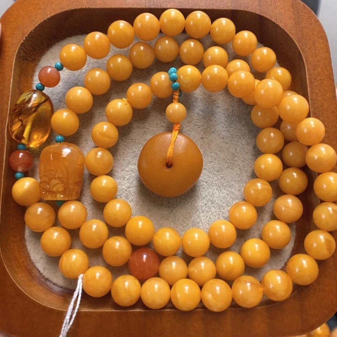 未镶嵌蜜蜡手串蜜蜡