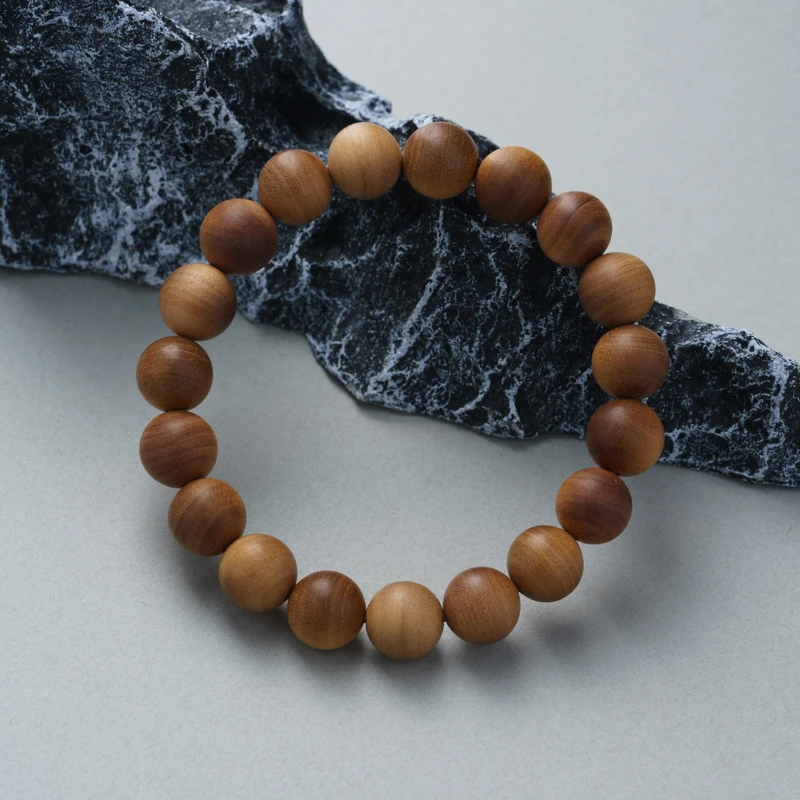【山岩】正区老山檀横纹老料10mm单圈手串