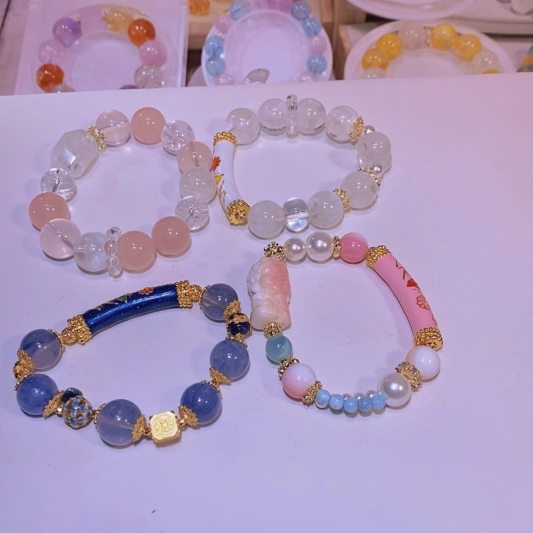 ぃ***ぃ未镶嵌手链水晶手串