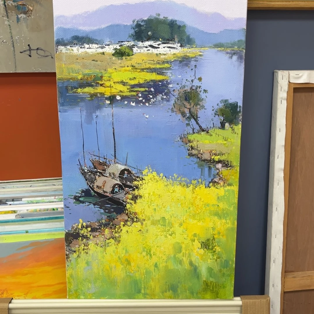 手工手绘精品油画内框40+80尺寸