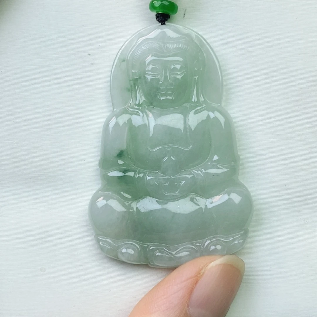 翡翠未镶嵌颈饰ღ***?观音