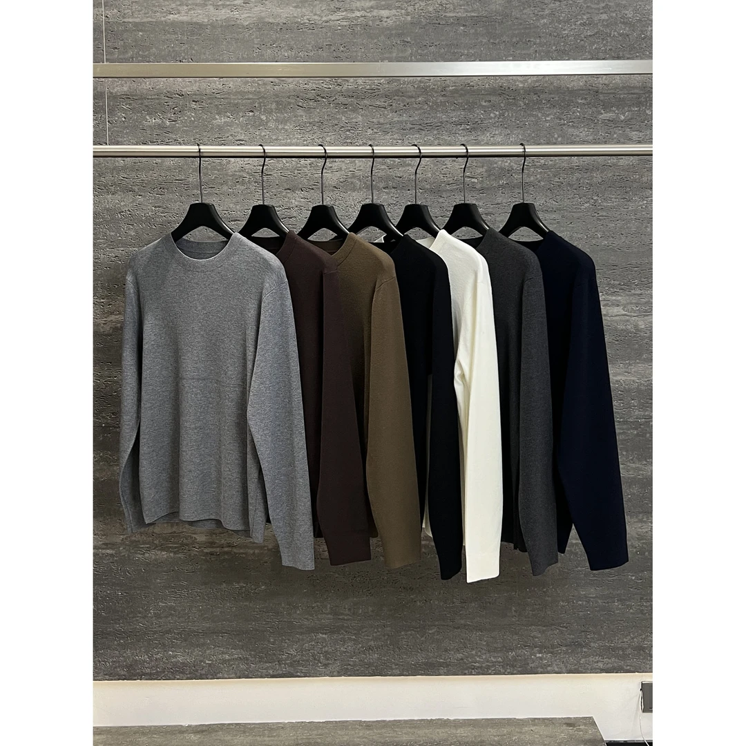 冠什么希男装】冬季「 羊毛混纺 无痕下摆」高弹力内搭保暖针织毛衣