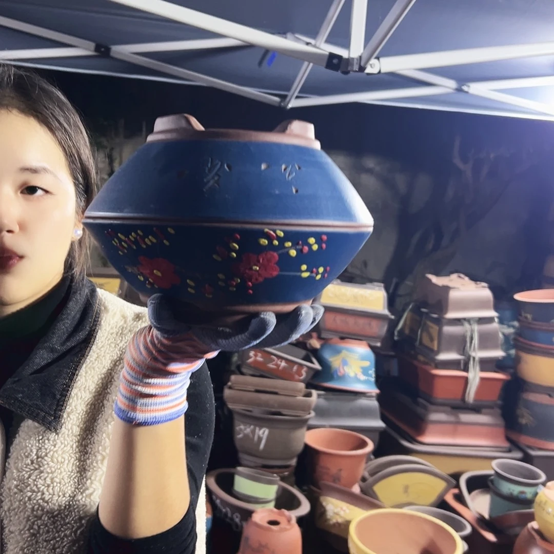 蓝斗盆点菜小号一对