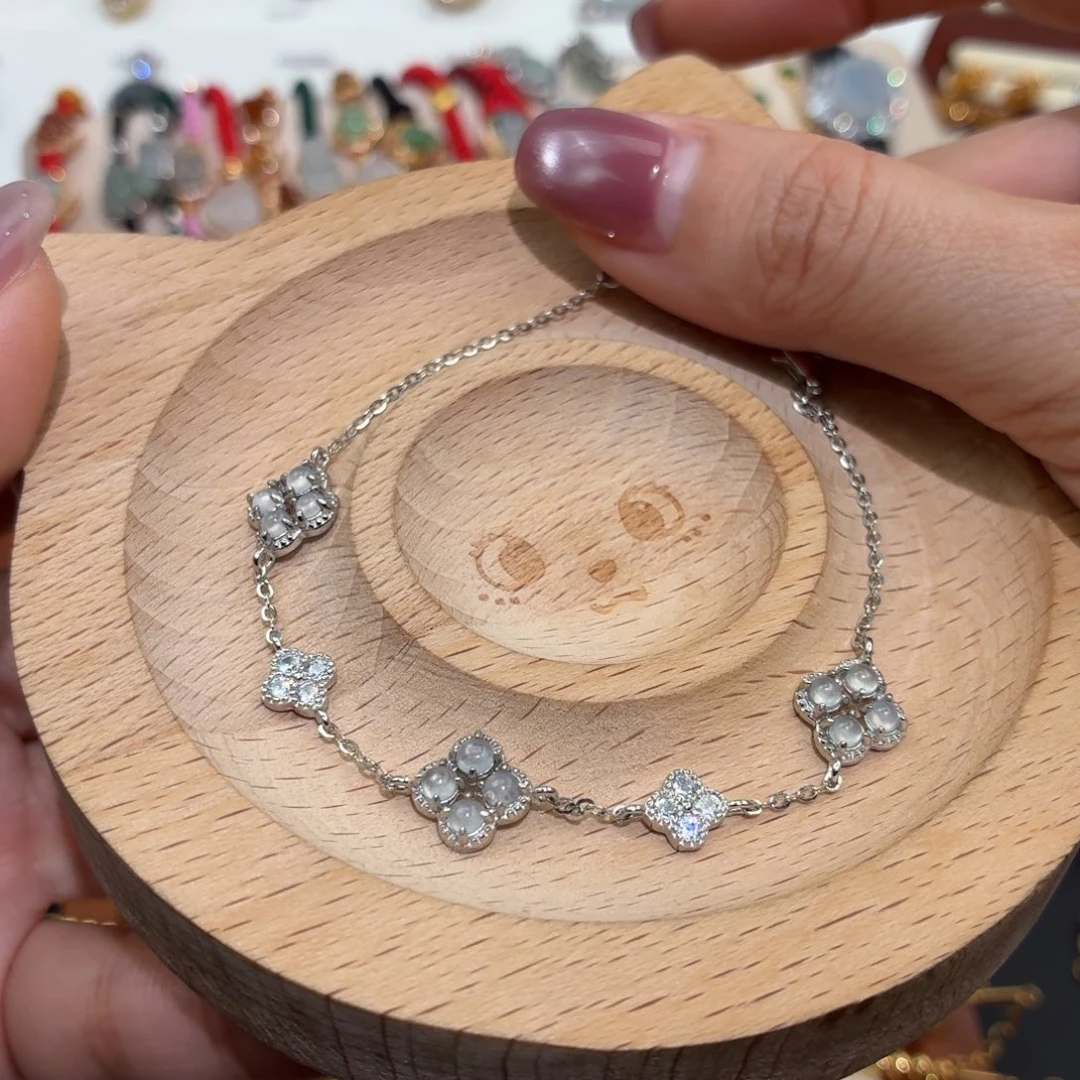 翡翠银S925镶嵌颈饰手链