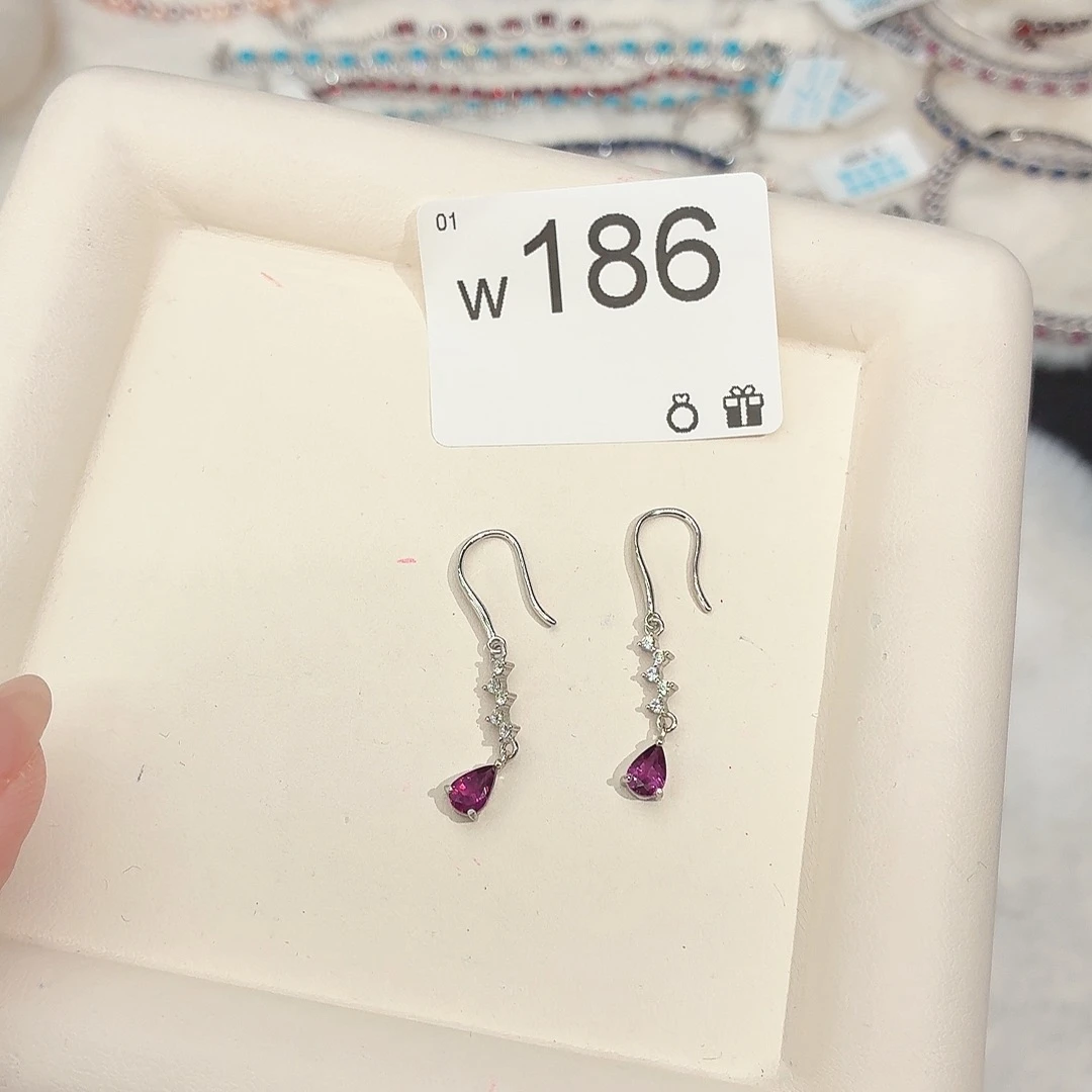 银S925镶嵌石榴石珠宝半成品