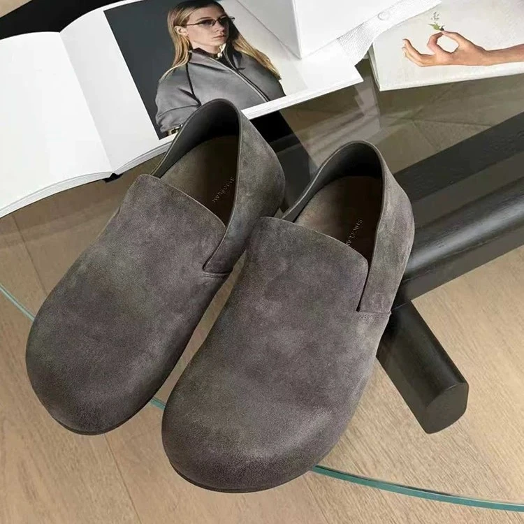 诗歌兰女鞋2025秋季新款百搭复古乐福鞋平底轻便休闲勃肯鞋单鞋潮