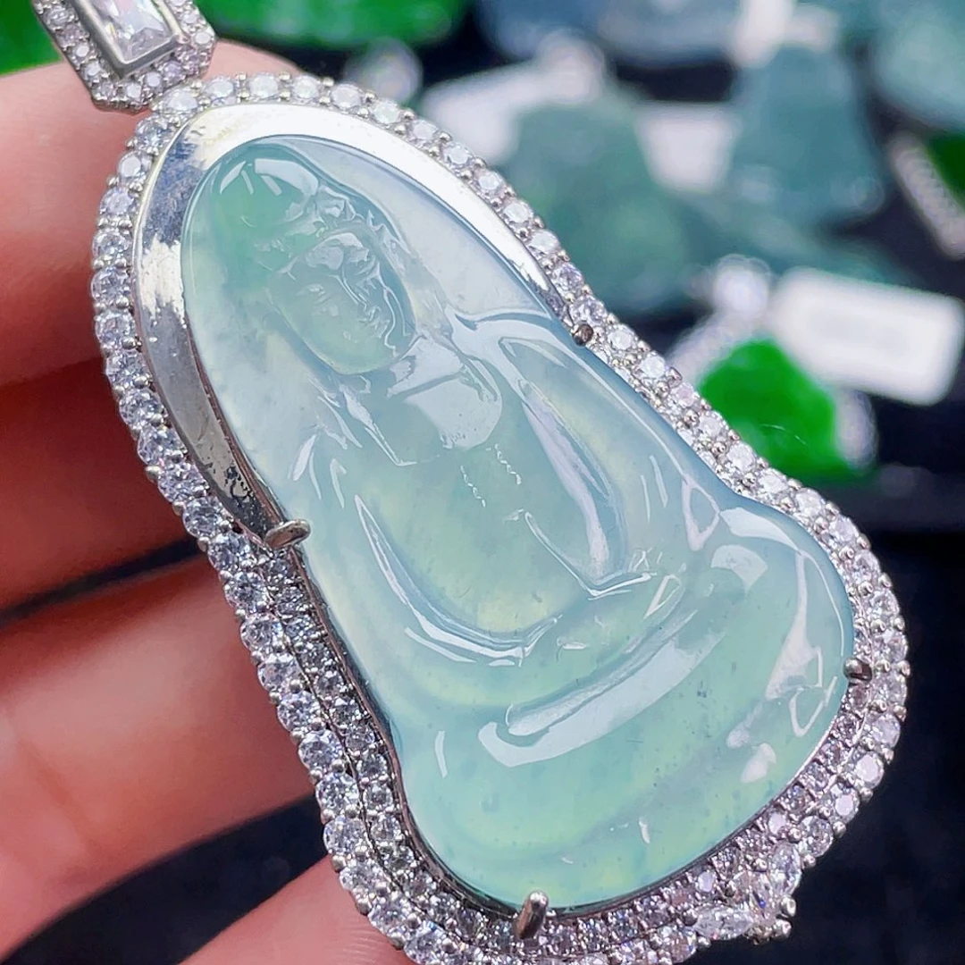 翡翠未镶嵌吊坠(不含链)223