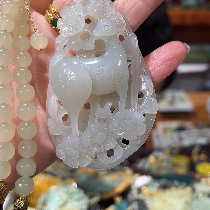 未镶嵌岫玉毛衣链