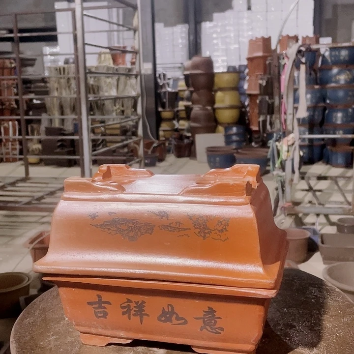 紫砂宜兴紫砂红色马槽26+26