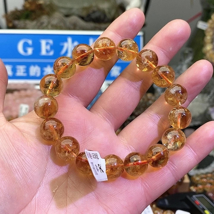 水晶手链未镶嵌黄塔晶11.9