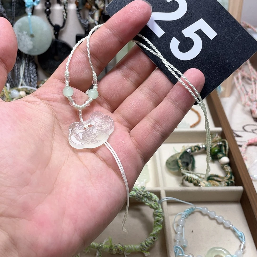 小***洵蛇纹石玉合金手链