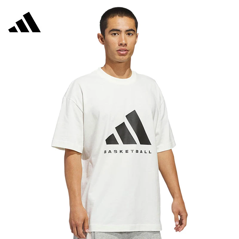 Adidas阿迪达斯男子运动休闲短袖T恤JZ9528