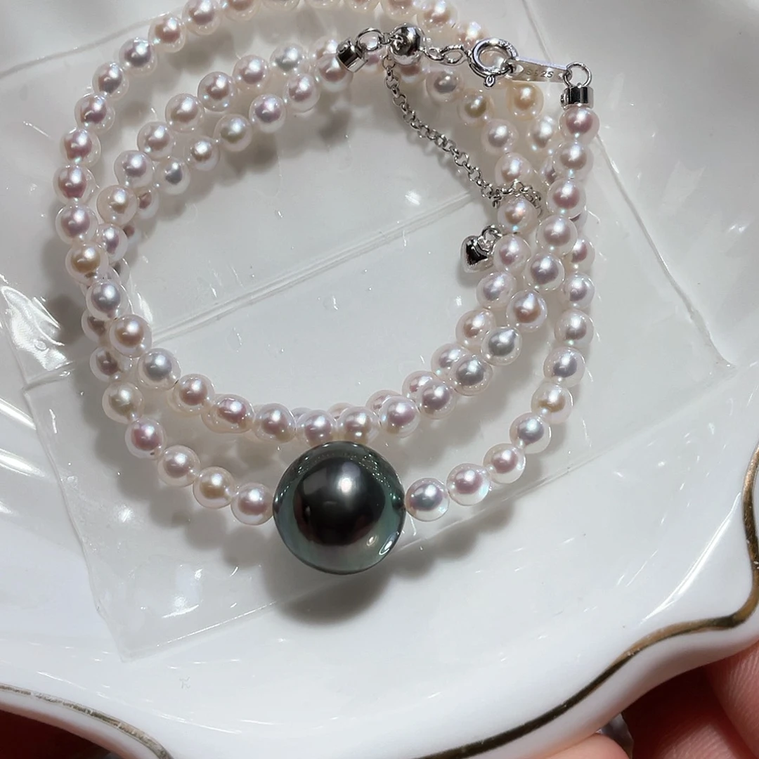 海水珍珠颈饰银S925镶嵌