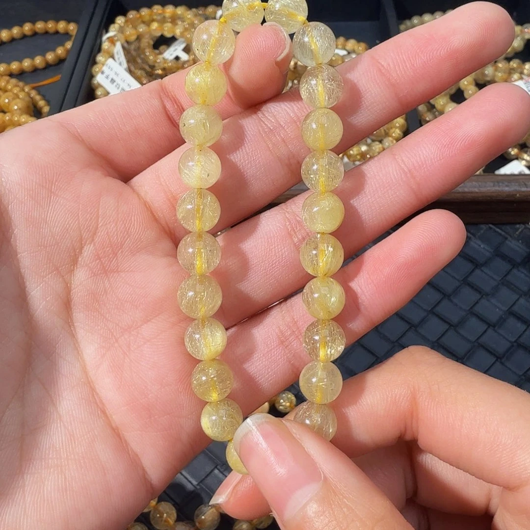 手链未镶嵌发晶天然金发晶