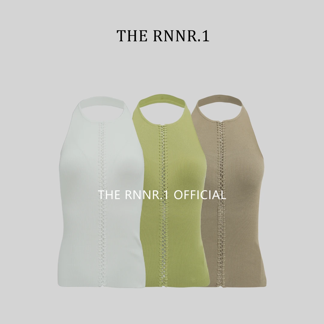THE RNNR.1欧美 挂脖 手工编织 针织背心