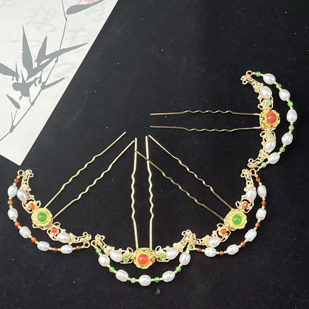 风雪初晴煦言发钗原创设计日常百搭汉服复原古典发饰可爱少女