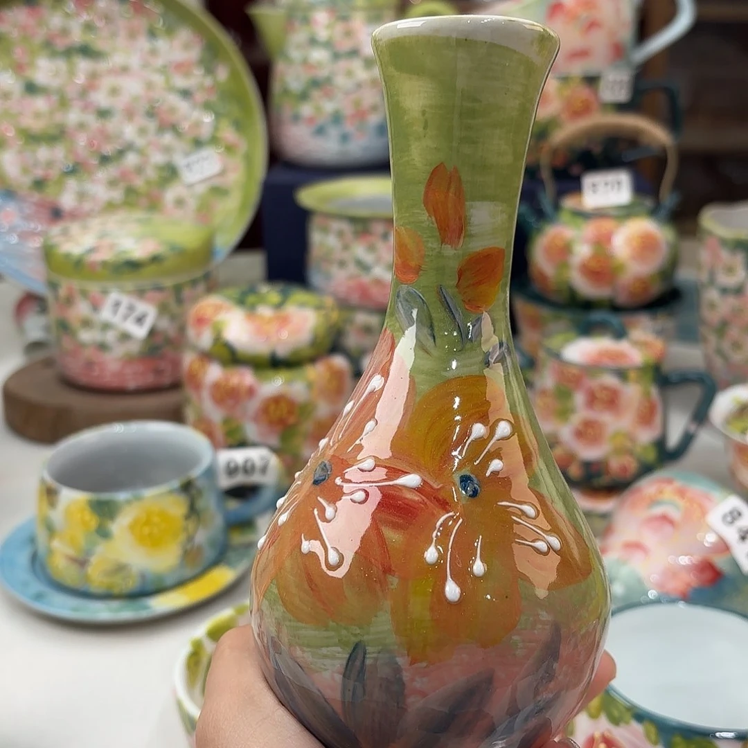 景德镇手绘高温釉下彩陶瓷茶具