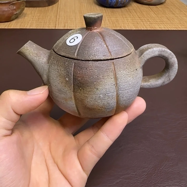 卷***舒备前烧 齐藤隆 后手壶