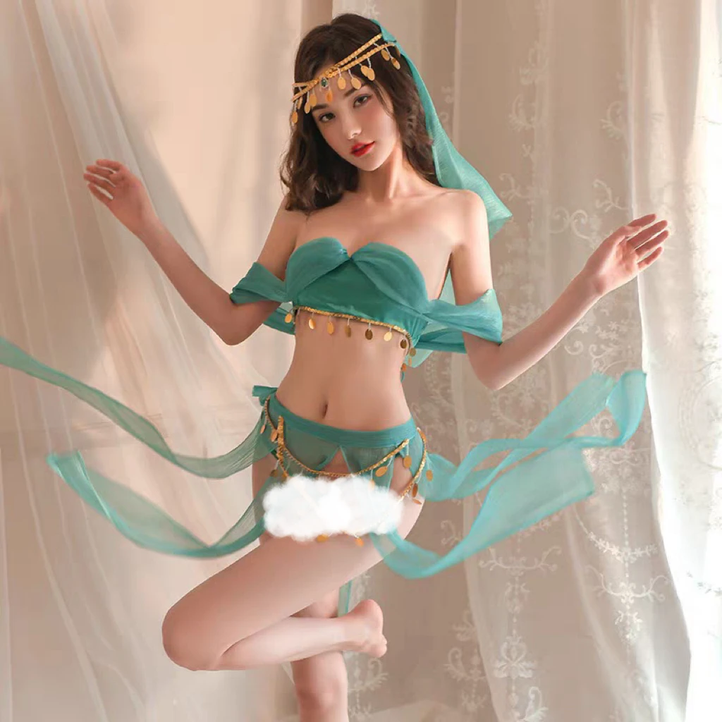 性感纯欲异域风大码女网纱辣妹COS古风西域风情性感睡裙